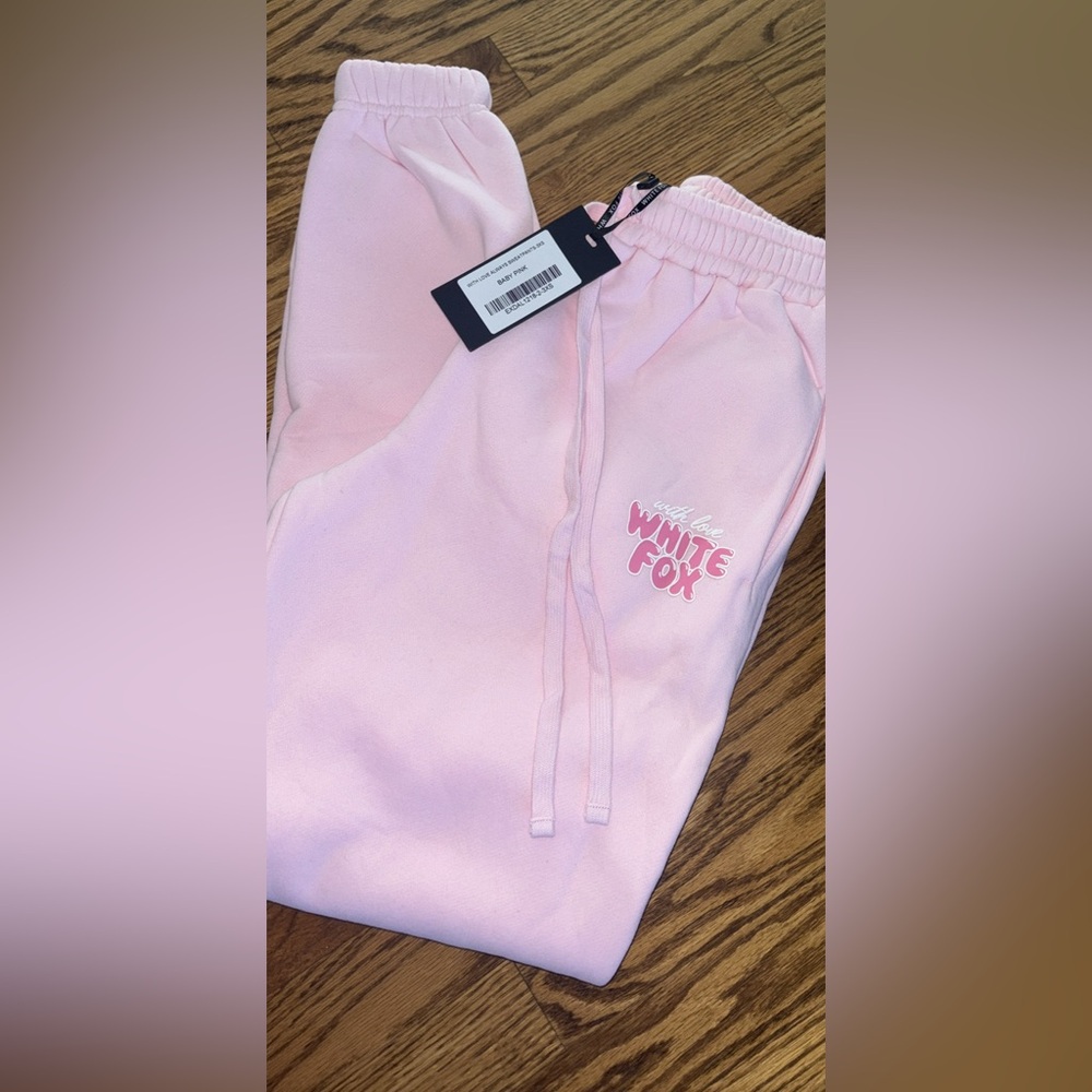 White Fox Boutique Light Pink Joggers
